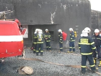 Společné cvičení dobrovolných hasičů
